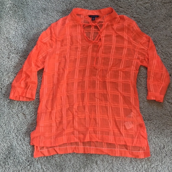 Tommy Hilfiger Sheer Swim Coverup Top, L - Picture 7 of 12